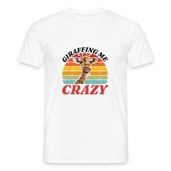 Giraffing Me Crazy - Men's T-Shirt - white - Front - AI Model Male 178 dark (178cm)