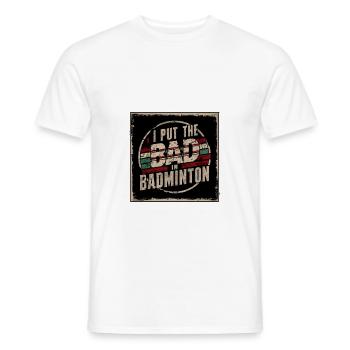 J’ai mis le mal dans Badminton 2 - T-shirt homme - blanc - Devant - AI Model Male 178 dark (178cm)
