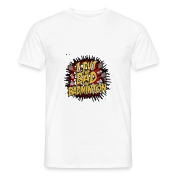 J’ai mis le mauvais au badminton 5 - T-shirt homme - blanc - Devant - AI Model Male 178 dark (178cm)