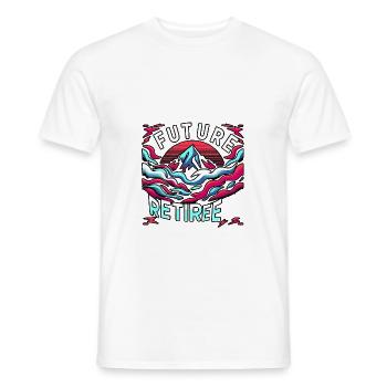 Future Retiree 5 - Men's T-Shirt - white - Front - AI Model Male 178 dark (178cm)