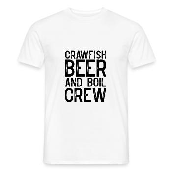 Écrevisses, bière et Crew 3 - T-shirt homme - blanc - Devant - AI Model Male 178 dark (178cm)