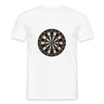 Portable Dart Board - Play Dart Instatly - Men's T-Shirt - white - Front - AI Model Male 178 dark (178cm)