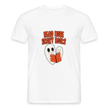 Lire la suite Livres effrayants 4 - T-shirt homme - blanc - Devant - AI Model Male 178 dark (178cm)