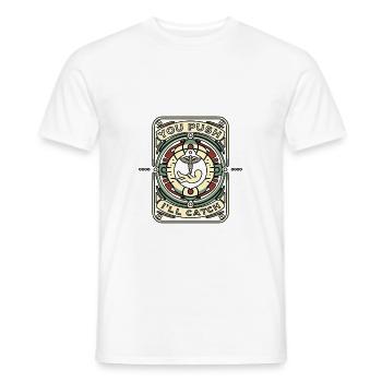 You Push I'll Catch 8 - Men's T-Shirt - white - Front - AI Model Male 178 dark (178cm)