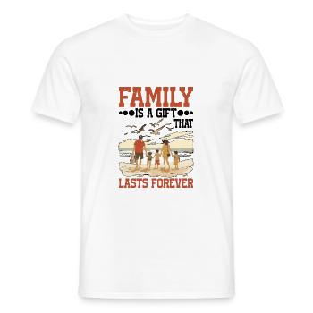 Family Is A Gift That Lasts Forever 5 --gift-- - Männer T-Shirt - Weiß - Vorne - AI Model Male 178 dark (178cm)