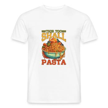 This Too Shall Pasta 9 - Männer T-Shirt - Weiß - Vorne - AI Model Male 178 dark (178cm)