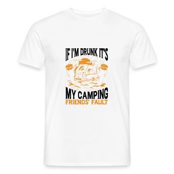Si je suis ivre, c’est la faute de mes amis campeurs 2 - T-shirt homme - blanc - Devant - AI Model Male 178 dark (178cm)