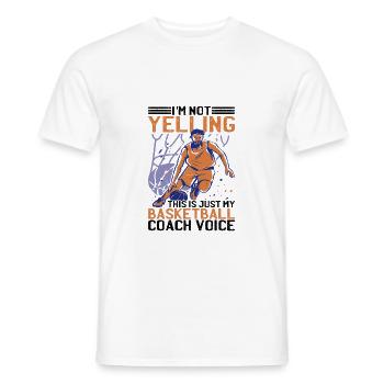 This Is Just My Basketball Coach Voice 2 - Men's T-Shirt - white - Front - AI Model Male 178 dark (178cm)
