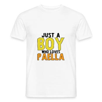 Just A Boy Who Loves Paella - Men's T-Shirt - white - Front - AI Model Male 178 dark (178cm)