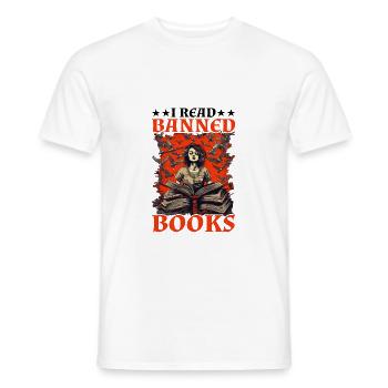 J’ai lu des livres interdits 62 - T-shirt homme - blanc - Devant - AI Model Male 178 dark (178cm)