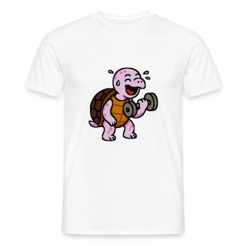 Lyserød skildpadde lyserød pige - Mænd T-shirt - hvid - Foran - AI Model Male 178 dark (178cm)