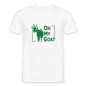 Ziege - Bock - Geiß - Bauernhof - Zoo - Urlaub - Männer T-Shirt - Weiß - Vorne - AI Model Male 178 dark (178cm)
