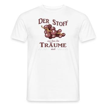 Der Stoff aus dem die Träume sind burgunder - Männer T-Shirt - Weiß - Vorne - AI Model Male 178 dark (178cm)