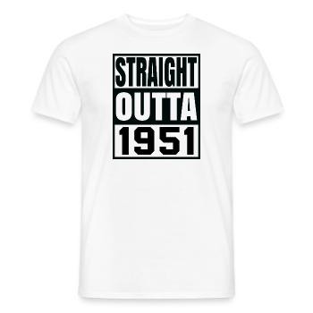 STRAIGHT OUTTA 1951 - T-shirt homme - blanc - Devant - AI Model Male 178 dark (178cm)