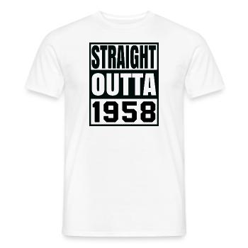 STRAIGHT OUTTA 1958 - Männer T-Shirt - Weiß - Vorne - AI Model Male 178 dark (178cm)