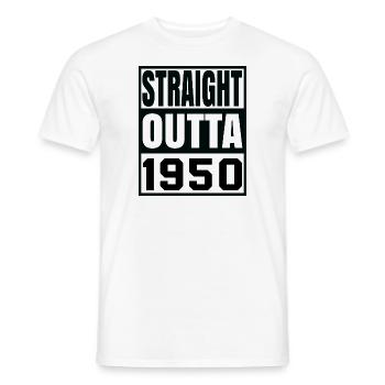 STRAIGHT OUTTA 1950 - Männer T-Shirt - Weiß - Vorne - AI Model Male 178 dark (178cm)