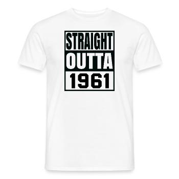 straight outta 1961 - T-shirt homme - blanc - Devant - AI Model Male 178 dark (178cm)