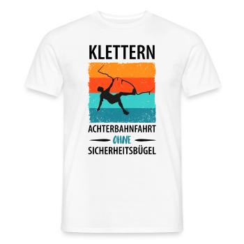 Vintage Bouldern Boulderer Klettern Kletterer - Männer T-Shirt - Weiß - Vorne - AI Model Male 178 dark (178cm)