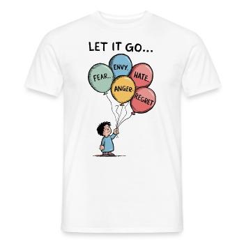 Inspirierendes Let It Go Design Kunst für Männer - Männer T-Shirt - Weiß - Vorne - AI Model Male 178 dark (178cm)
