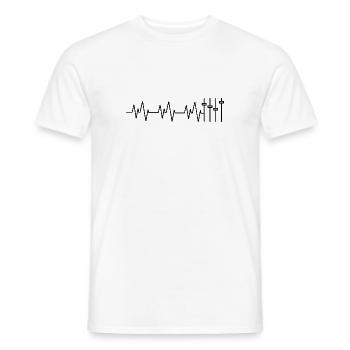 Heartbeat Mixer Synthesizer - Men's T-Shirt - white - Front - AI Model Male 178 dark (178cm)