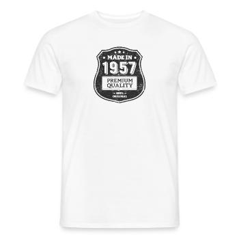 MADE IN 1957 - T-shirt homme - blanc - Devant - AI Model Male 178 dark (178cm)