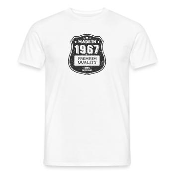 MADE IN 1967 - Men's T-Shirt - white - Front - AI Model Male 178 dark (178cm)