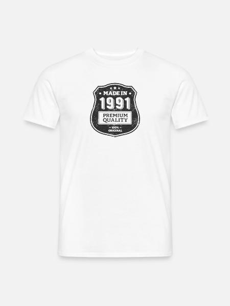 HERGESTELLT 1991 - Männer T-Shirt - Weiß