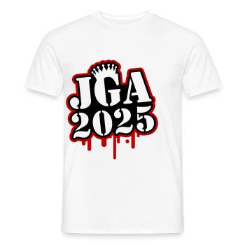 Enterrement de vie de garçon 2025 Enterrement de vie de garçon - T-shirt homme - blanc - Devant - AI Model Male 178 dark (178cm)