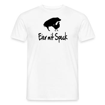 eier_mit_speck - Men's T-Shirt - white - Front - AI Model Male 178 dark (178cm)