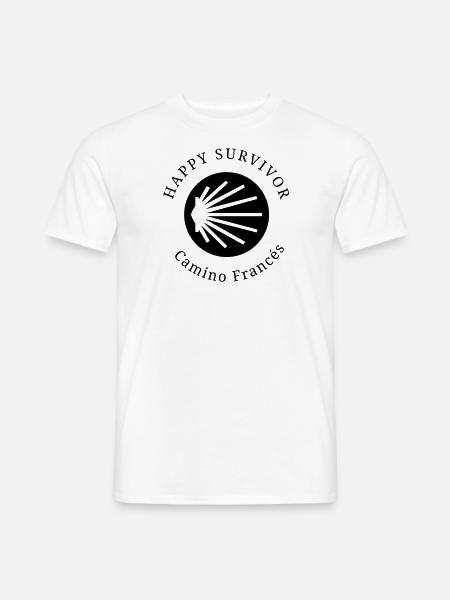 Happy Survivor Camino Francés 001 black - Männer T-Shirt - Weiß