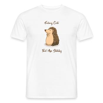 Hérisson - Se sentir mignon mais aussi dégoûtant - T-shirt homme - blanc - Devant - AI Model Male 178 dark (178cm)