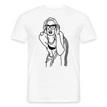 GIRL - Men's T-Shirt - white - Front - AI Model Male 178 dark (178cm)