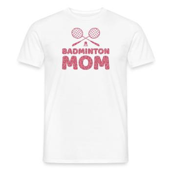 Badminton Mama Federball Spielerin Mutter Mom - Männer T-Shirt - Weiß - Vorne - AI Model Male 178 dark (178cm)