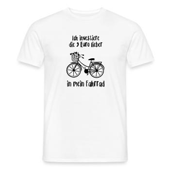 Lustiger Spruch Fahrradfahrer 9 Euro Ticket Bahn - Männer T-Shirt - Weiß - Vorne - AI Model Male 178 dark (178cm)