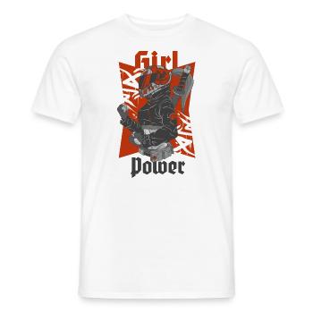 girl power - T-Shirt - Männer T-Shirt - Weiß - Vorne - AI Model Male 178 dark (178cm)