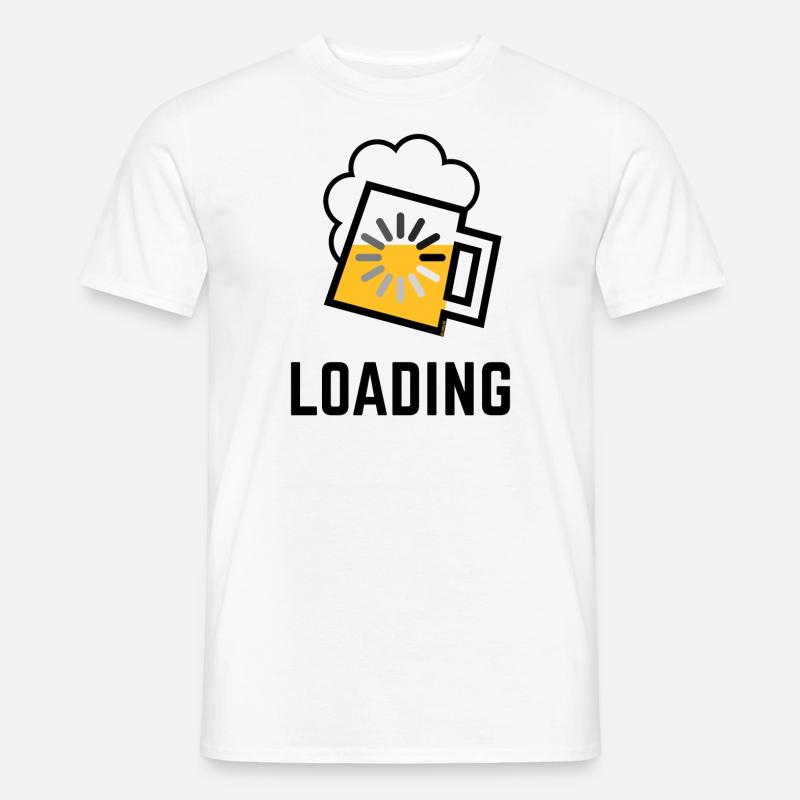 Bier Loading (Bier Wird Geladen / Positiv / /) - Männer T-Shirt - Weiß