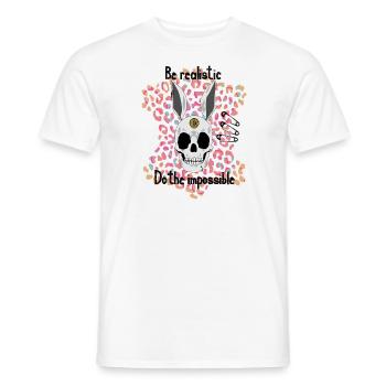 punk not 01 - Men's T-Shirt - white - Front - AI Model Male 178 dark (178cm)