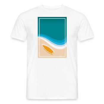 Strand Meer Surfing Urlaub Welle Surfen Surfboard - Männer T-Shirt - Weiß - Vorne - AI Model Male 178 dark (178cm)