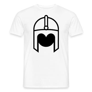 Viking Helmet Warrior - Men's T-Shirt - white - Front - AI Model Male 178 dark (178cm)