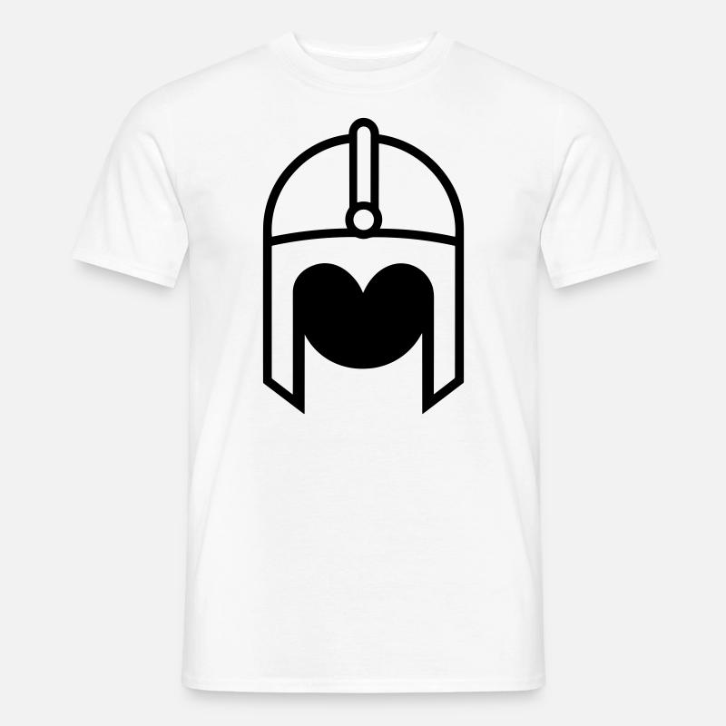 Wikingerhelm Krieger - Männer T-Shirt - Weiß