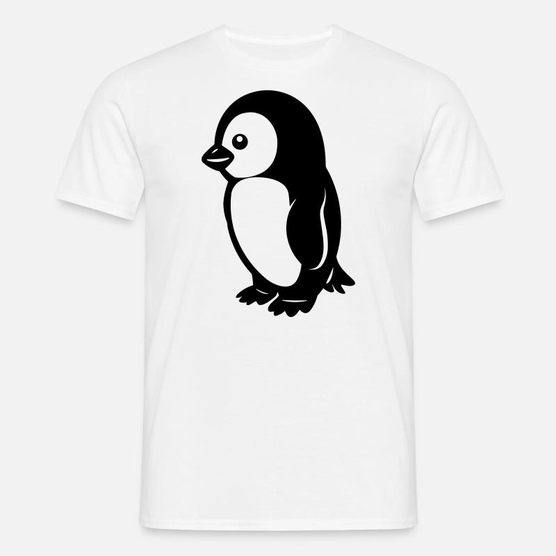Pinguin - Männer T-Shirt - Weiß