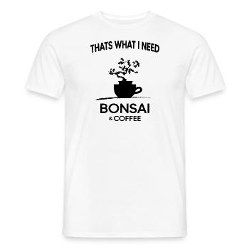 Bonsai and Coffee Shohin Bonsai Show Yamadori - Men's T-Shirt - white - Front - AI Model Male 178 dark (178cm)