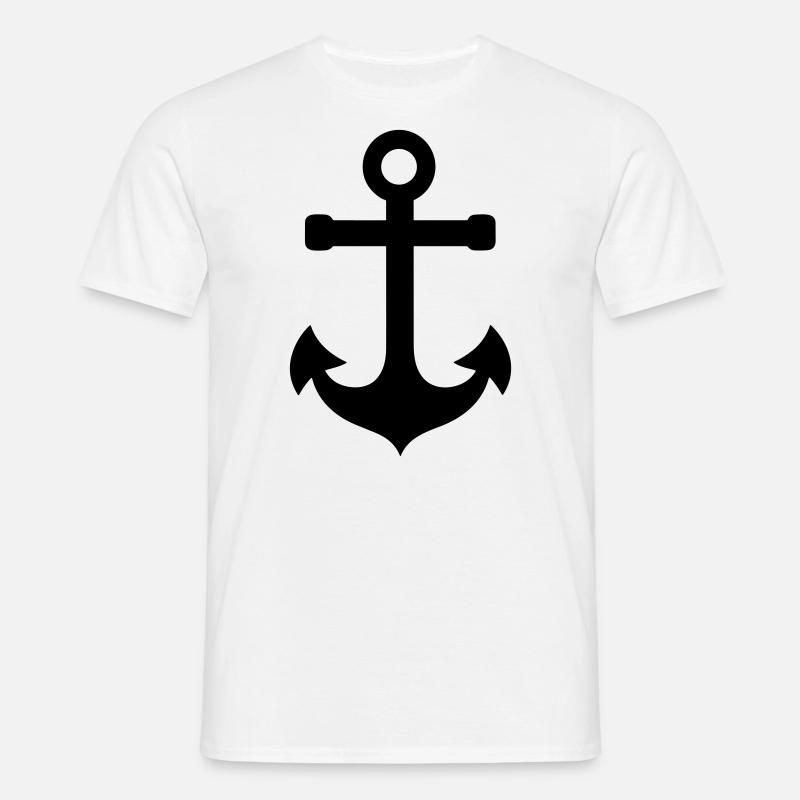 Anker - Männer T-Shirt - Weiß