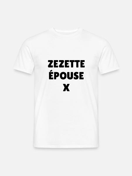Zezette épouse X ! Le Père Noël est une ordure - T-shirt homme - blanc