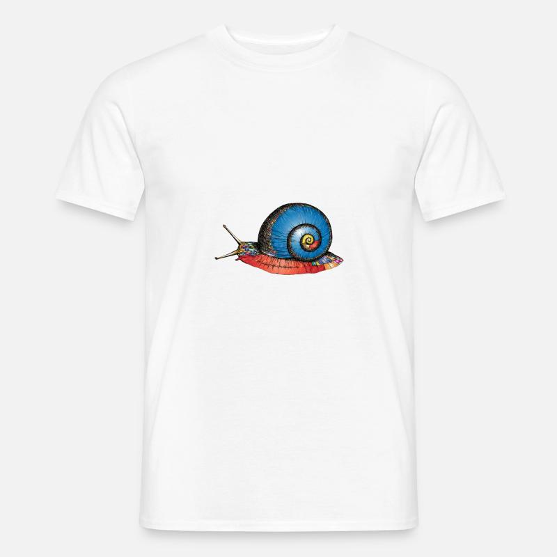Psychedelische Schnecke - Männer T-Shirt - Weiß