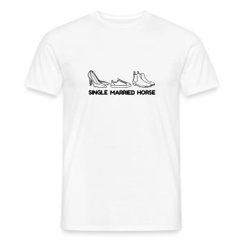 Single Married Horseblack - Männer T-Shirt - Weiß - Vorne - AI Model Male 178 dark (178cm)