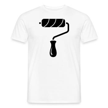 Painter Roll Painter Master Painter Symbol icon Roll - Men's T-Shirt - white - Front - AI Model Male 178 dark (178cm)