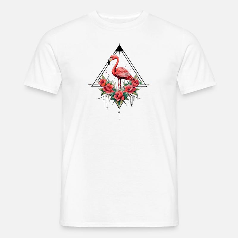 Flamingo - Männer T-Shirt - Weiß