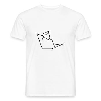 Souris de souris Origami - T-shirt homme - blanc - Devant - AI Model Male 178 dark (178cm)