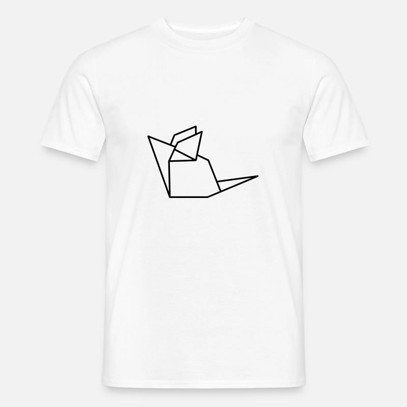 Maus Mäuschen Origami - Männer T-Shirt - Weiß